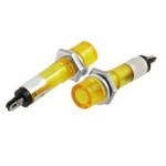Indicator cu bec, 220V, 12x38mm, galben - 124813 Indicator cu bec, 220V, 12x38mm, galben - 124813