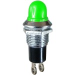 Indicator cu bec, 6,3V, 13x27mm, verde - 124821