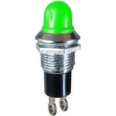 Indicator cu bec, 6,3V, 13x27mm, verde - 124821