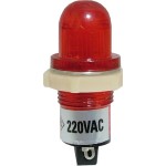 Indicator cu bec, 220V, 20x43mm, rosu - 124838 Indicator cu bec, 220V, 20x43mm, rosu - 124838