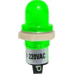Indicator cu bec, 220V, 20x43mm, verde - 124839 Indicator cu bec, 220V, 20x43mm, verde - 124839