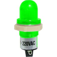 Indicator cu bec, 220V, 20x43mm, verde - 124839