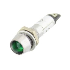 Indicator cu bec, 12V, 20x43mm, verde - 124847 Indicator cu bec, 12V, 20x43mm, verde - 124847