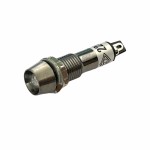 Indicator cu bec, 220V, 36x9mm, alb, metalic, 167057 Indicator cu bec, 220V, 36x9mm, alb, metalic, 167057