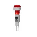 Indicator cu bec, 220V, 35x14mm, rosu - 167140 Indicator cu bec, 220V, 35x14mm, rosu - 167140