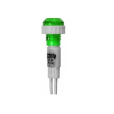 Indicator cu bec, 220V, 35x14mm, verde - 167141