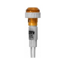 Indicator cu bec, 220V, 35x14mm, portocaliu - 167143 Indicator cu bec, 220V, 35x14mm, portocaliu - 167143