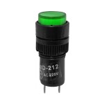 Indicator cu bec, 220V, 35x14mm, verde, 167147 Indicator cu bec, 220V, 35x14mm, verde, 167147