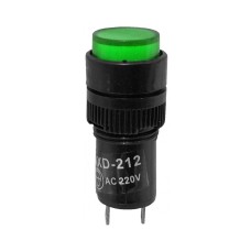 Indicator cu bec, 220V, 35x14mm, verde, 167147 Indicator cu bec, 220V, 35x14mm, verde, 167147