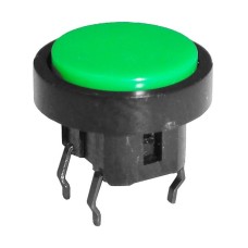 Intrerupator dublu, fara retinere, ON-OFF, 12x12mm, verde, 168396