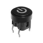 Intrerupator fara retinere, negru, 14x10mm, 168834