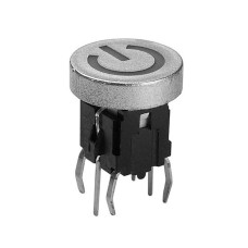 Intrerupator fara retinere, cu iluminare, galben, 14x10mm, 168838