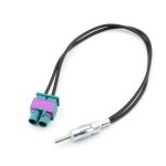 Adaptor antena, Audi, Fiat, Mercedes, Peugeot, Seat, Skoda, VW, DIN mufa, Fakra mufa x2, T138989