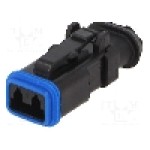 Conector auto, PX0, 2 pini, BULGIN - PX0104S02BK