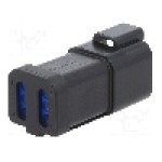 Conector auto, PX0, 6 pini, BULGIN - PX0106P06BK