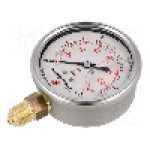 Manometru cu glicerina, 0...10bar, PNEUMAT - M63R.GL010G14