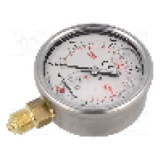 Manometru cu glicerina, 0...250bar, PNEUMAT - M63R.GL250G14