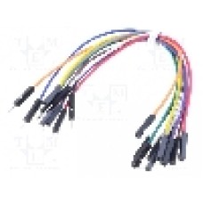 Cablu de conectare, tata - mama, MIKROELEKTRONIKA - WIRE JUMPER MALE TO FEMALE 10PCS