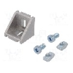 Colţar, pt. profile, aluminiu, ELESA+GANTER - GN 960-30-8-30-30-C-MT