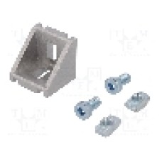 Colţar, pt. profile, aluminiu, ELESA+GANTER - GN 960-30-8-30-30-C-MT