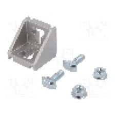 Colţar, pt. profile, aluminiu, ELESA+GANTER - GN 960-45-10-45-45-C-MT