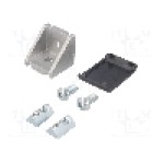 Colţar, pt. profile, aluminiu, ELESA+GANTER - GN 961-30-6-30-30-B-MT Colţar, pt. profile, aluminiu, ELESA+GANTER - GN 961-30-6-30-30-B-MT
