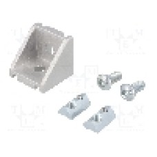 Colţar, pt. profile, aluminiu, ELESA+GANTER - GN 961-30-6-30-30-C-MT