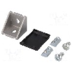 Colţar, pt. profile, aluminiu, ELESA+GANTER - GN 961-40-8-40-40-B-MT