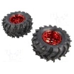 Set 2 roti, POLOLU - DAGU WILD THUMPER WHEEL PAIR - RED