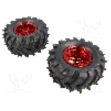 Set 2 roti, POLOLU - DAGU WILD THUMPER WHEEL PAIR - RED Set 2 roti, POLOLU - DAGU WILD THUMPER WHEEL PAIR - RED