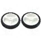 Set 2 roti, POLOLU - POLOLU WHEEL 32X7MM PAIR – WHITE Set 2 roti, POLOLU - POLOLU WHEEL 32X7MM PAIR – WHITE