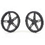 Set 2 roti, POLOLU - POLOLU WHEEL 70X8MM PAIR – BLACK Set 2 roti, POLOLU - POLOLU WHEEL 70X8MM PAIR – BLACK