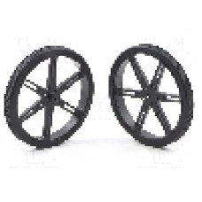 Set 2 roti, POLOLU - POLOLU WHEEL 80X10MM PAIR – BLACK