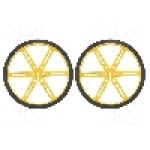 Set 2 roti, POLOLU - POLOLU WHEEL 90X10MM PAIR – YELLOW Set 2 roti, POLOLU - POLOLU WHEEL 90X10MM PAIR – YELLOW