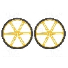 Set 2 roti, POLOLU - POLOLU WHEEL 90X10MM PAIR – YELLOW Set 2 roti, POLOLU - POLOLU WHEEL 90X10MM PAIR – YELLOW