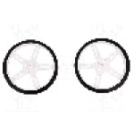 Set 2 roti, POLOLU - WHEEL 70×8MM PAIR WHITE Set 2 roti, POLOLU - WHEEL 70×8MM PAIR WHITE