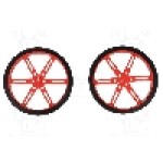 Set 2 roti, POLOLU - WHEEL 80×10MM PAIR RED Set 2 roti, POLOLU - WHEEL 80×10MM PAIR RED