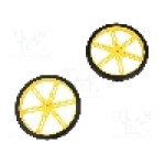 Set 2 roti, POLOLU - WHEEL 80×10MM PAIR YELLOW Set 2 roti, POLOLU - WHEEL 80×10MM PAIR YELLOW