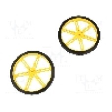 Set 2 roti, POLOLU - WHEEL 80×10MM PAIR YELLOW Set 2 roti, POLOLU - WHEEL 80×10MM PAIR YELLOW