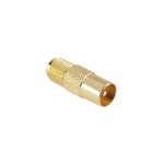 Adaptor F mama la TV tata, cupru aurit, L103001 Adaptor F mama la TV tata, cupru aurit, L103001