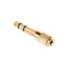 Adaptor jack 6,3mm stereo, tata la jack 3,5mm stereo, mama, gold, L101650 Adaptor jack 6,3mm stereo, tata la jack 3,5mm stereo, mama, gold, L101650