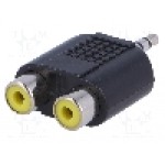 Adaptor RCA soclu x2, stereo