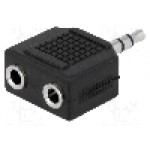 Splitter Jack 3,5mm soclu x2, stereo