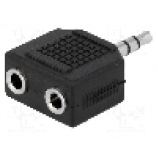 Splitter Jack 3,5mm soclu x2, stereo