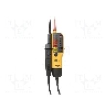 Electric, declanşare RCD din buton, identificare polaritate, indicare a direcţiei de rotaţie a fazelor, indicator polaritate, verificare nivel tensiune AC/DC (12...690V) chiar şi cu baterii descarcate, FLUKE - FLUKE T110/VDE