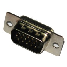Conector VGA tata, 15 pini, cu lipire, L100410 Conector VGA tata, 15 pini, cu lipire, L100410