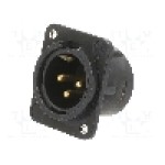 Conector, Neutrik, NC3MDM3-L-B-1