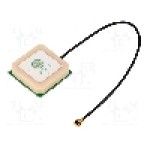 Antena, 1,575GHz, GPS, 20.8x20.8x7.8mm, SR PASSIVES - GPS-ANT049