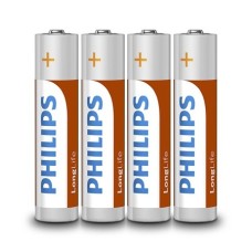 BATERIE LONGLIFE R3 AAA FOLIE 4 BUC PHILIPS - PH-R03L4F/10