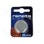 Baterie moneda, 3V, litiu, 285mAh, RENATA - CR2430 Baterie moneda, 3V, litiu, 285mAh, RENATA - CR2430